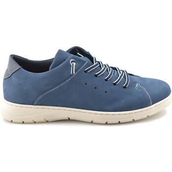 Zapatos Hombre Slip on Éxodo Zapatillas casual sport de piel azules by Éxodo Azul