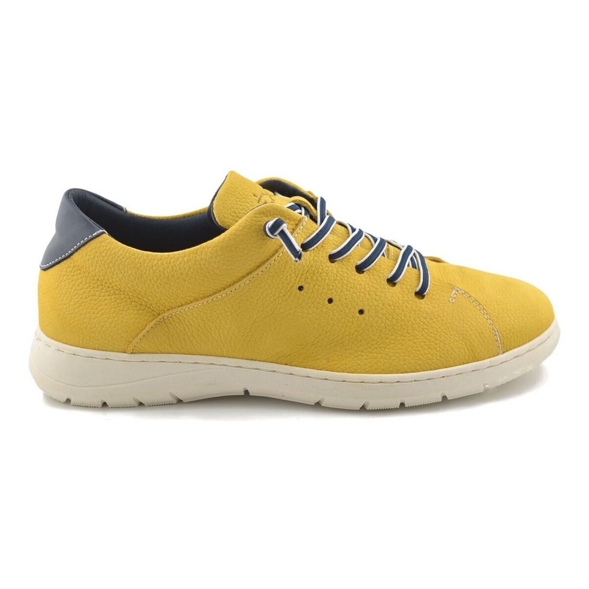 Zapatos Hombre Slip on Éxodo Zapatillas casual sport de piel amarillas by Éxodo Amarillo