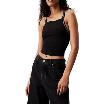 textil Mujer Camisetas sin mangas Calvin Klein Jeans J20J223110 Negro