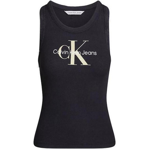 textil Mujer Camisetas sin mangas Calvin Klein Jeans J20J223160 Negro