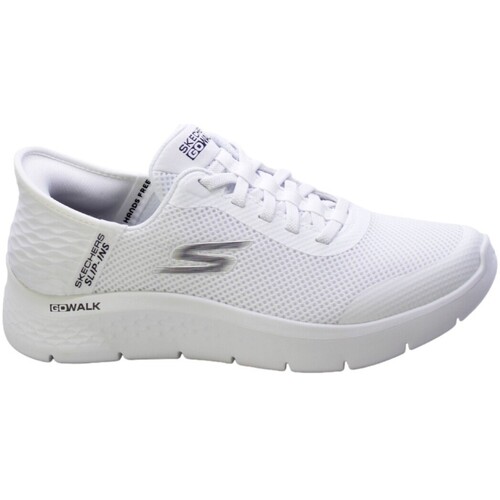 Zapatos Hombre Zapatillas bajas Skechers Sneakers Uomo Bianco Go Walk Flex Hands Up 216324wht Blanco