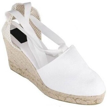 Zapatos Mujer Alpargatas Cbp - Conbuenpie Alpargatas Valencianas blancas con Cuña Alta by CBP Blanco