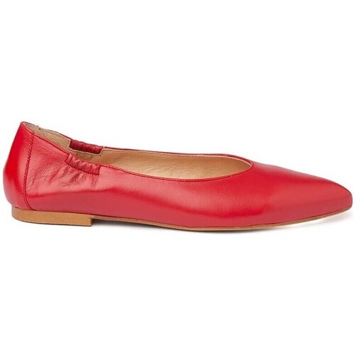 Zapatos Mujer Bailarinas-manoletinas Cbp - Conbuenpie Manoletinas rojas de piel by CBP Rojo