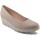 Zapatos Mujer Bailarinas-manoletinas Casual Manoletinas de piel beige by Beige