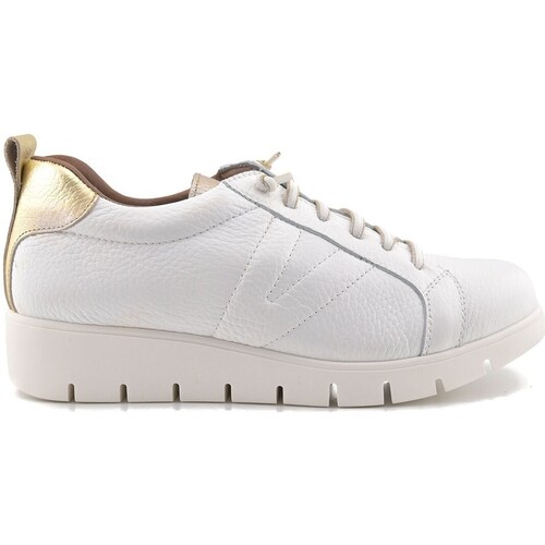 Zapatos Mujer Slip on Chamby Zapatillas Casual blancas de Piel by Blanco