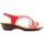 Zapatos Mujer Sandalias Pie De Angel Sandalias rojas de piel de mujer by Rojo