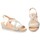 Zapatos Mujer Sandalias Cbp - Conbuenpie Sandalias doradas de piel con cuña by CBP Oro