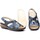 Zapatos Mujer Sandalias Cbp - Conbuenpie Sandalias anatómicas de piel azules by CBP Marino