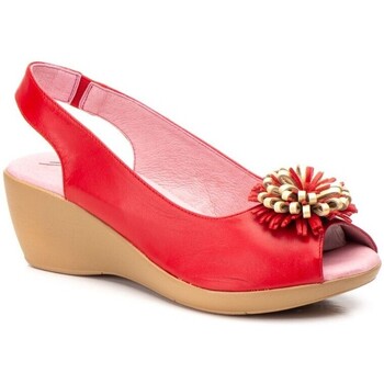 Zapatos Mujer Sandalias Cbp - Conbuenpie Sandalias Confort de piel  rojas by CBP Rojo