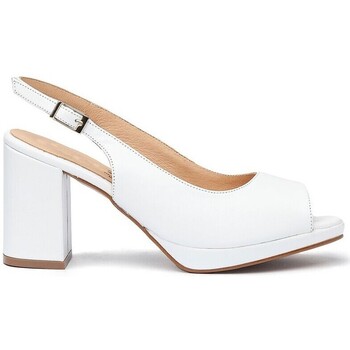 Zapatos Mujer Zapatos de tacón Cbp - Conbuenpie Sandalias blancas de piel con tacon alto by CBP Blanco