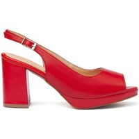 Zapatos Mujer Zapatos de tacón Cbp - Conbuenpie Sandalias rojas de piel con tacon alto by CBP Rojo