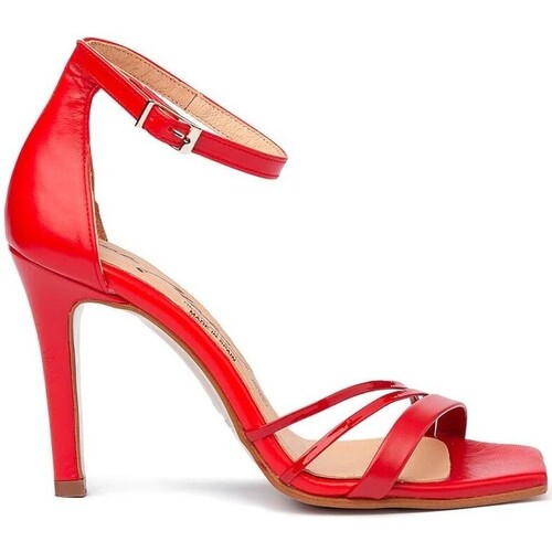 Zapatos Mujer Zapatos de tacón Cbp - Conbuenpie Sandalias rojas de piel con tacon alto by CBP Rojo