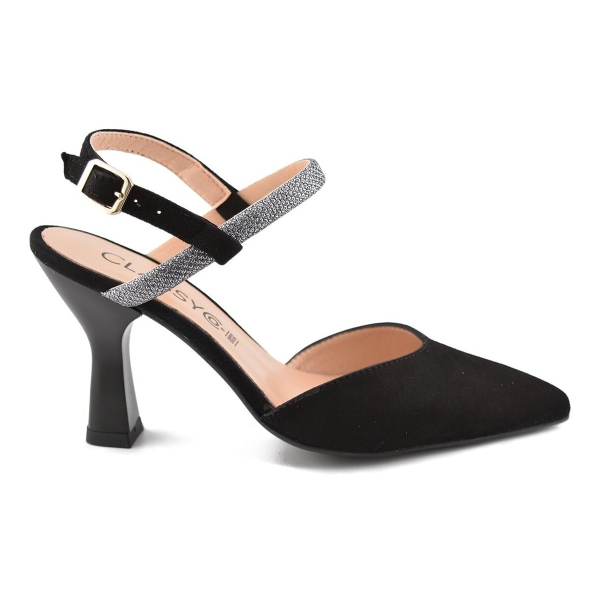 Zapatos Mujer Zapatos de tacón Classyco Salones Destalonados negros de piel by Negro
