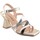 Zapatos Mujer Zapatos de tacón Classyco Sandalias para fiesta de piel metalizada by Oro