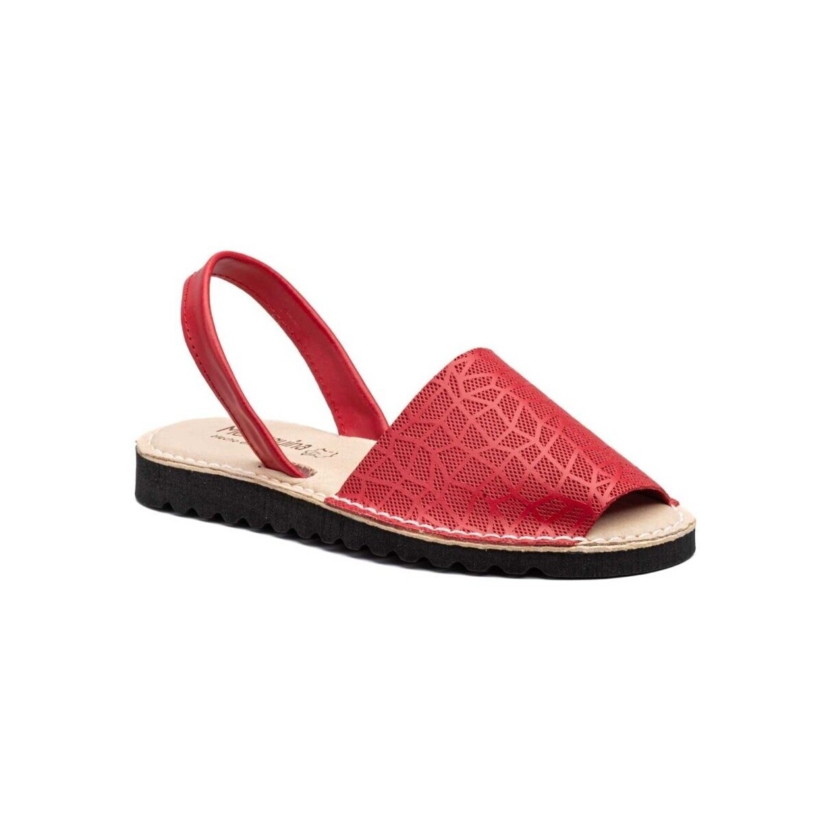 Zapatos Mujer Sandalias Menorquinas Avarcas Acolchadas by Rojo