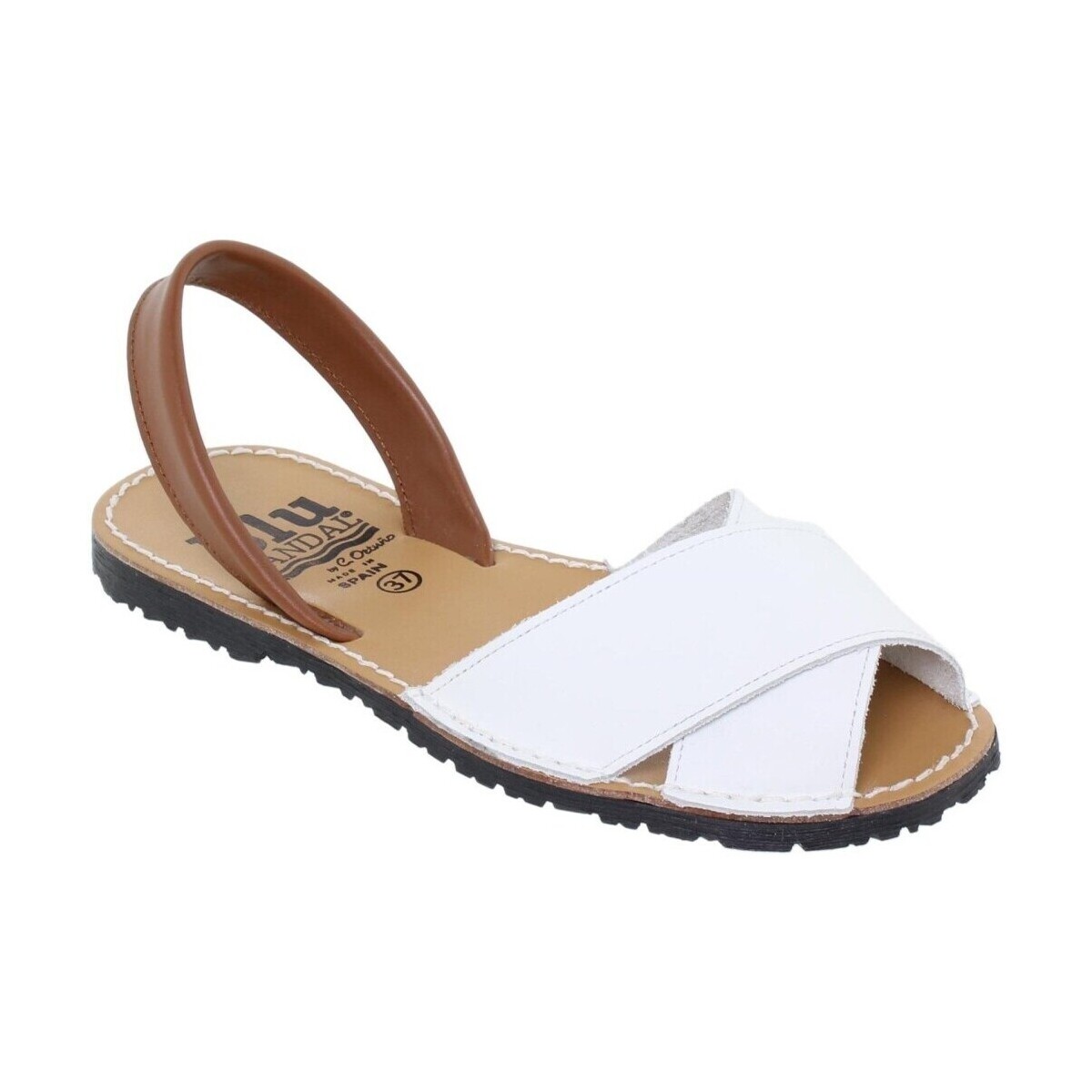 Zapatos Mujer Sandalias Blusandal Avarcas Menorquinas blancas by Blanco