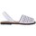 Zapatos Mujer Sandalias Blusandal Menorquinas acolchadas de piel blancas by Blanco