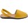 Zapatos Mujer Sandalias Cbp - Conbuenpie Avarcas Menorquinas de piel amarillas by CBP Amarillo