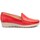 Zapatos Mujer Mocasín Par Y Medio Mocasines de piel rojos by Rojo