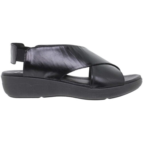 Zapatos Mujer Sandalias Amelie Sandalias negras de piel by Negro