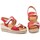 Zapatos Mujer Sandalias Cbp - Conbuenpie Sandalias de piel rojas con cuña by CBP Rojo