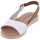 Zapatos Mujer Sandalias Blusandal Sandalias blancas de piel by Blanco