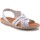 Zapatos Mujer Sandalias Blusandal Sandalias blancas planas de piel by Blanco
