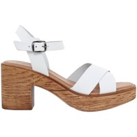 Zapatos Mujer Sandalias Amelie Sandalias blancas de piel blanca by Blanco
