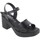 Zapatos Mujer Sandalias Amelie Sandalias negras con tacón de piel by Negro