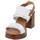 Zapatos Mujer Sandalias Blusandal Sandalias de piel blancas con tacón by Blanco
