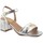 Zapatos Mujer Sandalias Casual Sandalias de piel plata con tacón by Plata