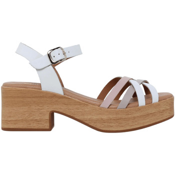 Zapatos Mujer Sandalias Blusandal Sandalias blancas de Piel by Blanco
