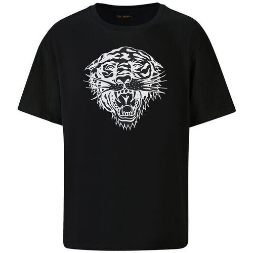 textil Hombre Tops y Camisetas Ed Hardy Tiger glow tape crop tank top black Negro