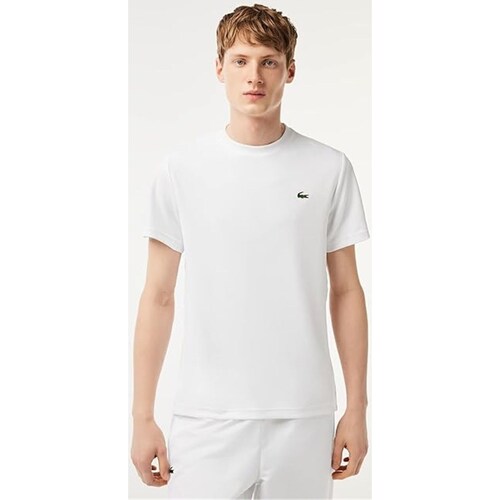textil Hombre Camisetas manga corta Lacoste TH3401 T-Shirt/Polo hombre Blanco