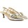 Zapatos Mujer Zapatos de tacón Cbp - Conbuenpie Salones Destalonados dorados de piel Blanco