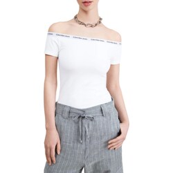 textil Mujer Polos manga larga Calvin Klein Jeans J20J223098 Blanco