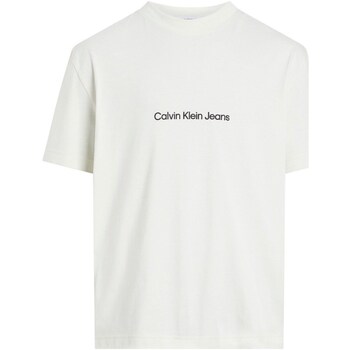 textil Hombre Polos manga larga Calvin Klein Jeans J30J325492 Blanco