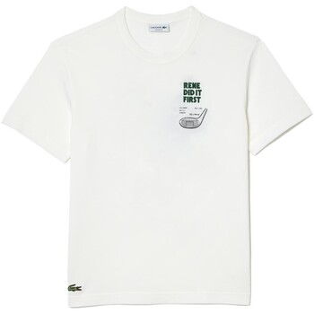 textil Hombre Camisetas manga corta Lacoste - Camiseta con Estampado 'Rene Did It First' Blanco
