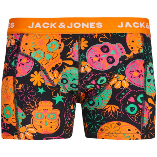 Ropa interior Hombre Boxer Jack & Jones 12246408 JACSKULLS TRUNK SN BLACK Naranja