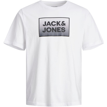 textil Hombre Camisetas manga corta Jack & Jones 12249331 JJSTEEL TEE SS CREW NECK WHITE Blanco