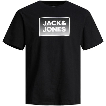 textil Hombre Camisetas manga corta Jack & Jones 12249331 JJSTEEL TEE SS CREW NECK BLACK Negro