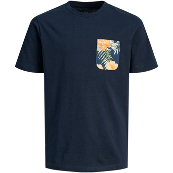 textil Niño Camisetas manga corta Jack & Jones 12250079 JJCHILL POCKET TEE SS JNR NAVY BLAZER Azul