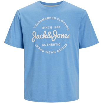 textil Hombre Camisetas manga corta Jack & Jones 12247972 JJFOREST TEE SS CREW NECK PACIFIC COAST Azul