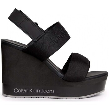 Zapatos Mujer Sandalias Calvin Klein Jeans Sandalias  Wedge Sandal Webbing In MR negro Negro