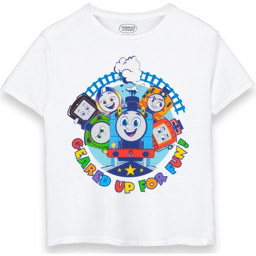 textil Niños Camisetas manga corta Thomas And Friends Geared Up For Fun Blanco