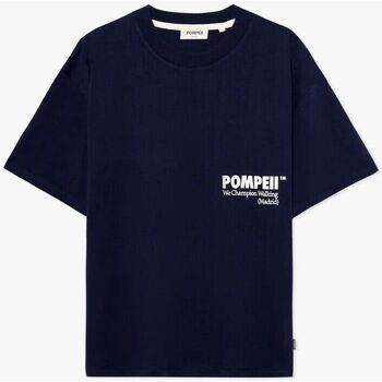 textil Camisetas manga corta Pompeii Brand Camiseta Azul Pompeii Navy Boxy Graphic Azul