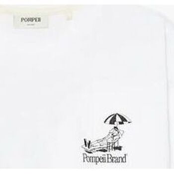 textil Camisetas manga corta Pompeii Brand Camiseta Blanca Pompeii Sun Bathing Emil Blanco