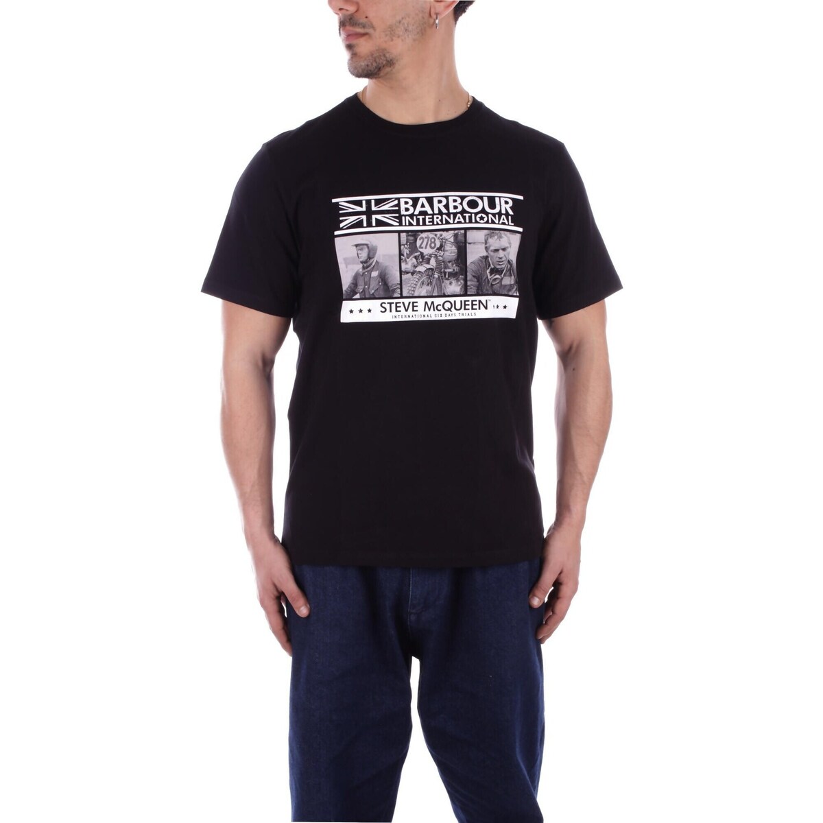 textil Hombre Camisetas manga corta Barbour MTS1247 Negro