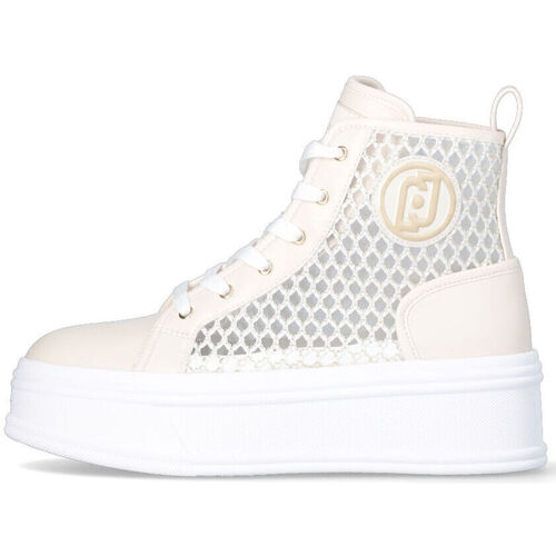 Zapatos Mujer Deportivas Moda Liu Jo Zapatillas de malla de lurex® con plataforma Blanco
