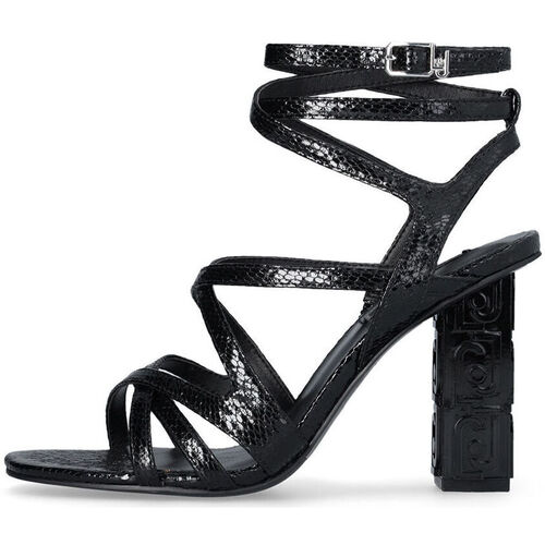 Zapatos Mujer Sandalias Liu Jo Sandalias con tacón con logotipo Negro